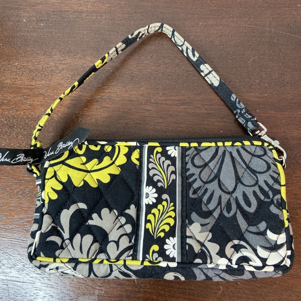 Vera Bradley Baroque Zip Wallet Wristlet Phone Credit Cards Mini Tote Retired